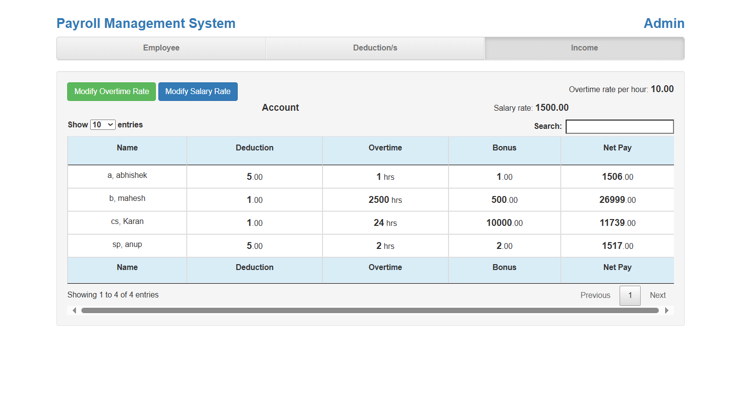 Payroll Management System